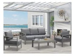 MeXo Gartenmöbel Set aus Aluminium Loungeset für 5 Personen* Clearance