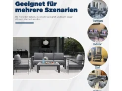 MeXo Gartenmöbel Set aus Aluminium Loungeset für 5 Personen* Clearance