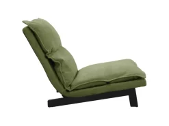 ML-Design Sitzkissen|Bodenstuhl mit Rückenlehne Grün Leinenbezug Stahlgestell