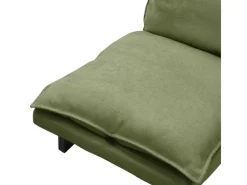 ML-Design Sitzkissen|Bodenstuhl mit Rückenlehne Grün Leinenbezug Stahlgestell