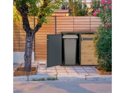 Mülltonnenbox 4Er 264x80x116,3cm 240L noptik*ML-Design