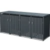 Mülltonnenbox 4Er für 4 Tonnen 240L 264x80x116,3 cm Anthrazit Stahl*ML-Design New