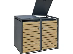 Mülltonnenboxen|Mülltonnenbox 2er Metall 116 x 132 x 80 cm