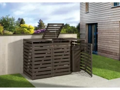 Mülltonnenbox für 3 Tonnen Anthrazit imprägniert* Clearance