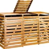 Mülltonnenboxen|Mülltonnenbox für 3 Tonnen Honigbraun imprägniert