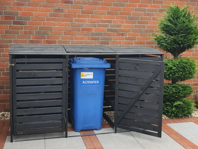 Mülltonnenbox Vario III für 3 Tonnen Anthrazit*Promadino Best