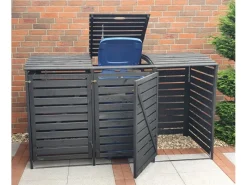 Mülltonnenbox Vario III für 3 Tonnen Anthrazit*Promadino Best