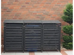 Mülltonnenbox Vario III für 3 Tonnen Anthrazit*Promadino Best