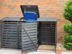 Mülltonnenbox Vario III für 3 Tonnen Anthrazit*Promadino Best