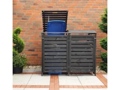 Mülltonnenbox Vario III für 2 Tonnen Anthrazit*Promadino Clearance