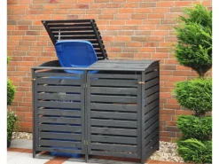 Mülltonnenbox Vario III für 2 Tonnen Anthrazit*Promadino Clearance
