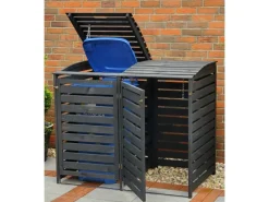 Mülltonnenbox Vario III für 2 Tonnen Anthrazit*Promadino Clearance