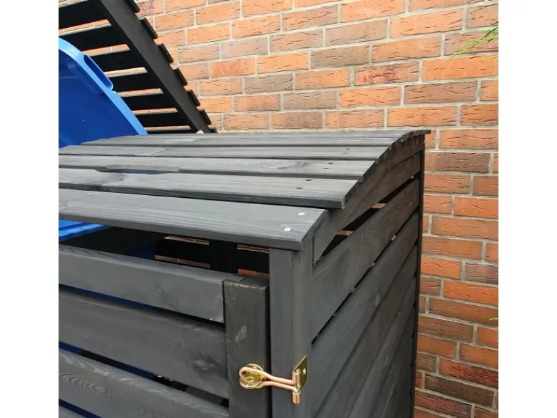 Mülltonnenbox Vario III für 2 Tonnen Anthrazit*Promadino Clearance