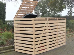 Mülltonnenbox Vario V für 3 Tonnen*Promadino Hot