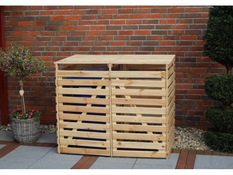 Mülltonnenbox Vario V für 2 Tonnen*Promadino Hot