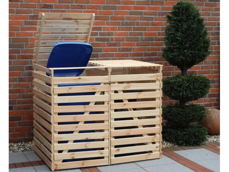 Mülltonnenbox Vario V für 2 Tonnen*Promadino Hot