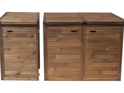 Mülltonnenbox Zusatz 1 Tonne 132 cm x 75 cm x 97 cm Braun*Andrewex Online
