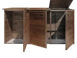 Mülltonnenbox Zusatz 1 Tonne 132 cm x 75 cm x 97 cm Braun*Andrewex Online