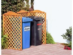 Mülltonnen-Spalier Rex 171 cm x 79 cm x 127 cm für 2 Tonnen*Promadino