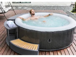 Mobiler Whirlpool OTTOMAN Rattan Design Ø 204 x 70 cm f. 6 Pers.* New