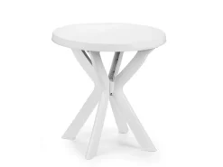 Bistrotisch Kunststoff 70cm Don WEIß RUND Balkontisch Gartentisch Terassentisch*Mojawo Sale