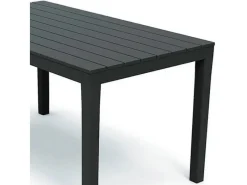 Bistrotisch Kunststoff 138x80x72cm ANTHRAZIT RECHTECKIG Balkontisch Gartentisch Terrassentisch Outdoortisch Campingtisch*Mojawo Discount