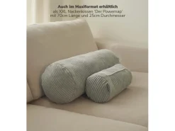 Nackenkissen mit Cordbezug Das Nickerchen Nackenrolle oder Kissenrolle in*mokebo