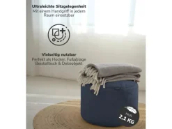mokebo Sitzkissen|Pouf aus Kunstfell Der Flauschige Fußhocker oder Sitzpouf aus Faux fur in