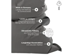 Sitzsack Outdoor XXL für Kinder & Erwachsene Der Große Bean Bag oder Riesen-Sitzsack in*mokebo New
