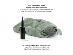 mokebo Fitnessgeräte|Stoff Sitzball Büro Ergonomisch Der Sportliche Sitzball mit Pumpe oder Pezziball mit Cordbezug in