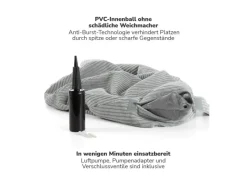 mokebo Fitnessgeräte|Stoff Sitzball Büro Ergonomisch Der Sportliche Sitzball mit Pumpe oder Pezziball mit Cordbezug in