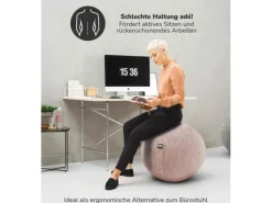 Stoff Sitzball Büro Ergonomisch Der Sportliche Sitzball mit Pumpe oder Pezziball mit Cordbezug in*mokebo Online