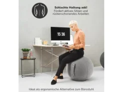 Stoff Sitzball Büro Ergonomisch Der Sportliche Sitzball mit Pumpe 65cm Breite Ergonomische Bürostuhl Alternative*mokebo Sale