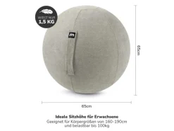 Stoff Sitzball Büro Ergonomisch Der Sportliche Sitzball mit Pumpe 65cm Breite Ergonomische Bürostuhl Alternative*mokebo Sale
