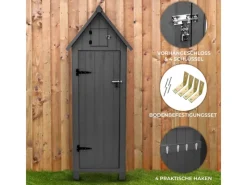 Gartenschrank aus Holz Grau Gartenschrank aus Holz – Grau*Monstershop Sale