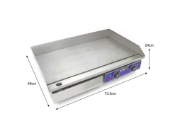 Monstershop Elektrogrills|Tischgrills|Gastro Griddle Platte Grillplatte 70cm