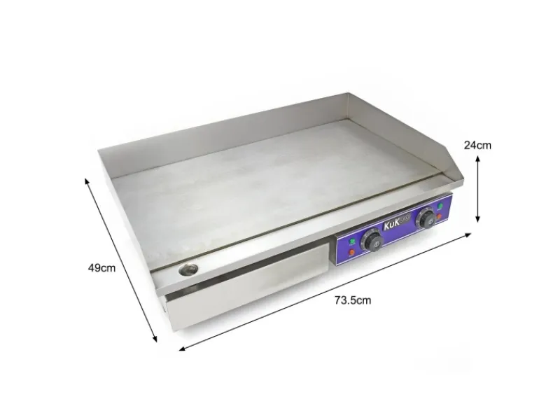 Monstershop Elektrogrills|Tischgrills|Gastro Griddle Platte Grillplatte 70cm