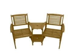 Monstershop Gartenbänke|Loveseat Gartenbank mit Kissen