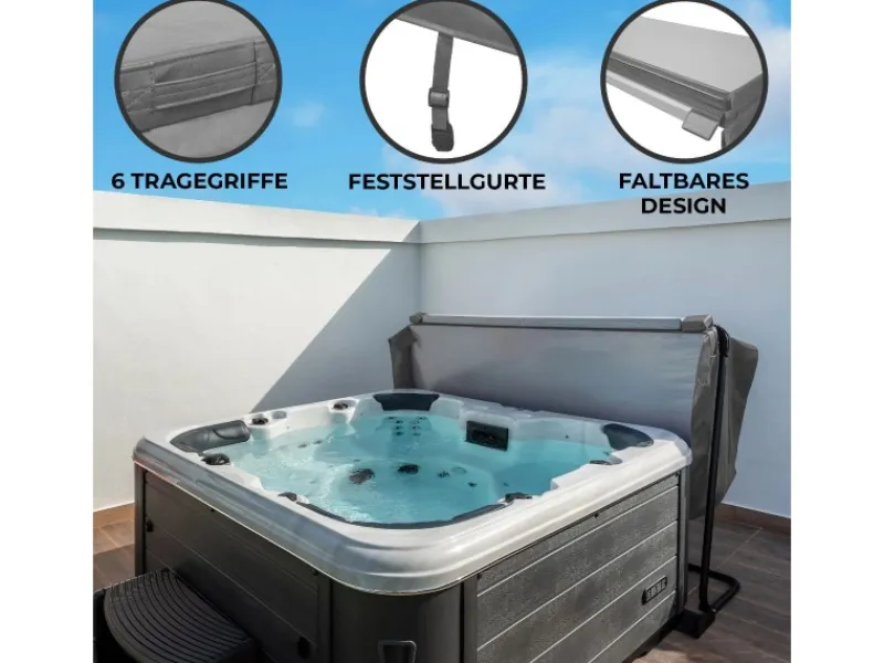 Monstershop Outdoor Whirlpools|2,1m Whirlpool Abdeckung Grau