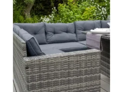 Monstershop Lounge-Gartenmöbel|Gartenmöbel-Sets|Polyrattan Gartenmöbel Set Grau
