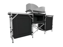 24Move Campingzubehör|Campingküche Campo Faltbar Alu Arbeitsplatte Staufächer