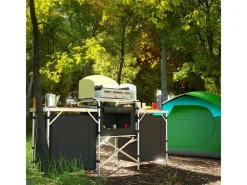 24Move Campingzubehör|Campingküche Campo Faltbar Alu Arbeitsplatte Staufächer