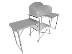 24Move Campingzubehör|Campingküche Campo Faltbar Alu Arbeitsplatte Staufächer