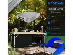 24Move Campingzubehör|Campingküche Praia Faltbar Alu Arbeitsplatte Tragetasche