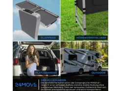 24Move Campingzubehör|Campingküche Praia Faltbar Alu Arbeitsplatte Tragetasche