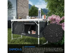 24Move Campingzubehör|Campingküche Praia Faltbar Alu Arbeitsplatte Tragetasche