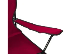 24Move Campingzubehör|Campingstuhl Faltstuhl rot mit Getränkehalter und Tragetasche Outdoor faltbar max. 100kg