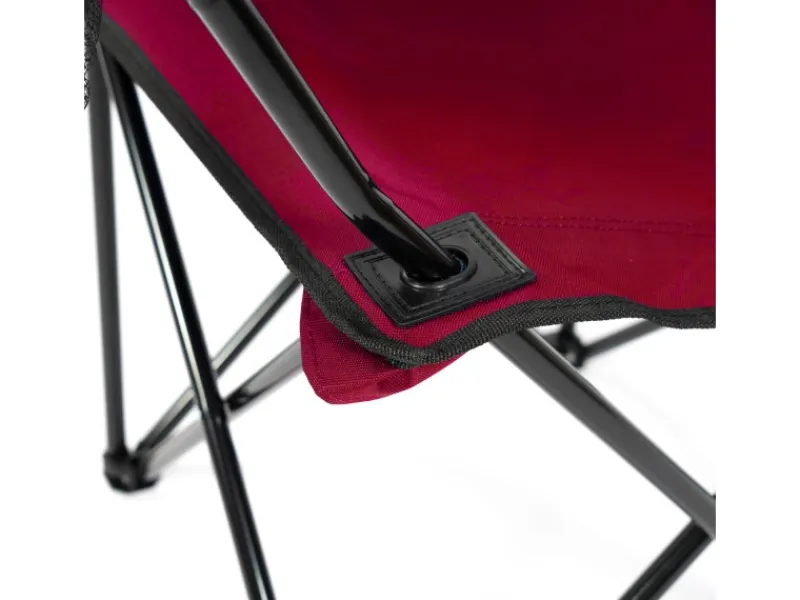 24Move Campingzubehör|Campingstuhl Faltstuhl rot mit Getränkehalter und Tragetasche Outdoor faltbar max. 100kg
