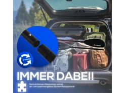 Doppelpaddel Aluminium Paddel Stand-Up Paddling Kajak 220CM Verstellbar Schwarz*24Move Clearance