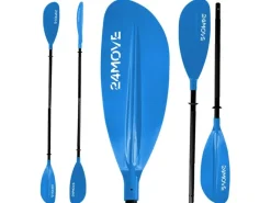 24Move Fitnessgeräte|Wassersport|Doppelpaddel Aluminium Paddel Stand-Up Paddling Kajak 220CM Verstellbar Blau